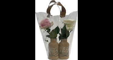 Hoezen met handvatten voor bloemenvazen klein 38x43x20cm bodem (50 stuks)