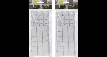 FX Tools Meubelviltjes/antislip beschermers - grijs - 144x - kunststof - 3 formaten mix van 20-28 mm - vloerbeschermers