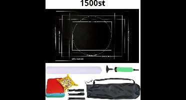 Bovista Puzzelmat - Portapuzzle - Puzzelmap - 500 Stukjes - 1000 Stukjes - 1500 Stukjes - Puzzelkoffer - Puzzelbord - Opbergsysteem - Zwart - Inclusief Accessoires