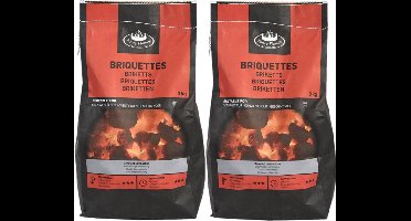 2x zakken houtskool briketten - 3 kilo - BBQ