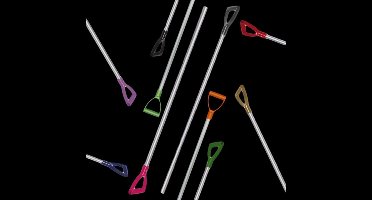 Mestvork Steel - Aluminium - 115 cm - Rood handvat