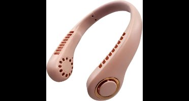 Bovista Nekventilator - Draagbare Gezichtsventilator - Neck Fan - Met Koeling - Hals - Hoofd - Roze - Tegen Warmte