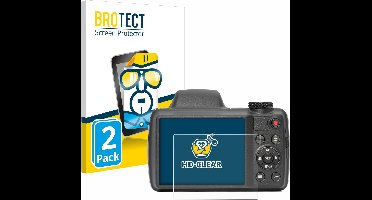 BROTECT - Screenprotector voor Kodak Pixpro AZ528 - Folie Beschermfolie transparant 2 Stuks