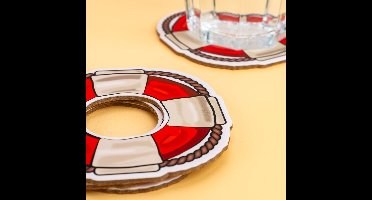 Kikkerland Reddingsboei Onderzetters (set Van 4)