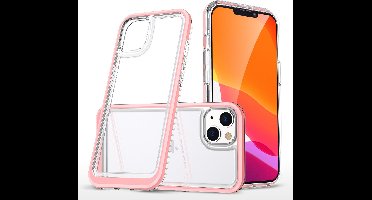 Hoesje Geschikt voor iPhone 13 Pro hoesje transparant met bumper Rosegoud - Ultra Hybrid Hoesje Geschikt voor iPhone 13 Pro case