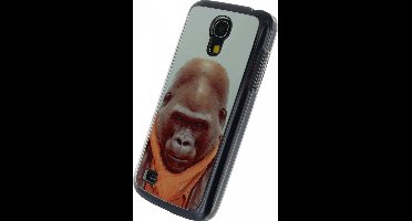 Samsung Galaxy S4 Mini Hoesje - Xccess - Metal Plate Serie - Aluminium Backcover - Funny Gorilla - Hoesje Geschikt Voor Samsung Galaxy S4 Mini