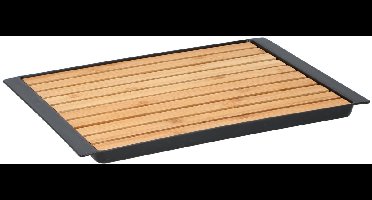 Broodplank met kruimelopvangbak - bamboe - 38x27x2cm