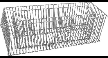 Rechthoekige schanskorf / stalen pot Emerald