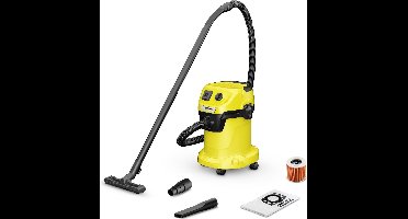 Kärcher WD 3 P V-17/4/20 *EU III Nat- en Droogzuiger - 1000 W - 17 liter - Geïntegreerd stopcontact - Patroonfilter