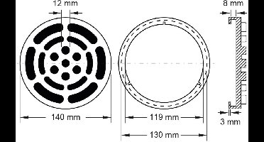 KS TOOLS Rubberen schijf 05 voor Twin Busch liften Ø 140 mm - 160...