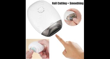 Elektrische nagelknipper met automatische polijstfunctie, LED-verlichting en 3 snelheden - Elektrische nagelknipper, nageltrimmer, manicurevijl en -polijster voor baby's, kinderen, volwassenen en senioren