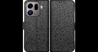 Just in Case hoesje geschikt voor Oppo Find X9 Pro Hoesje met Pasjeshouder - Bookcase Classic - Zwart