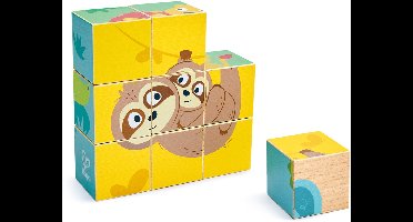 Hape houten dieren puzzel blokken - educatief speelgoed dierenrijk.