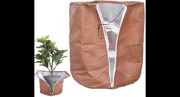 Herbruikbare Plantenhoezen voor de Winter - 45x50cm Plantenhoezen - Wind- en Sneeuwbescherming - Vorstbestendig - Ideaal voor Buitenplanten - Plantenbescherming - Sneeuwbestendige Hoes - Bruin