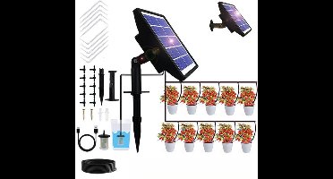 Automatisch druppelirrigatiesysteem op zonne-energie, druppelirrigatiesysteem voor potplanten, ondersteund door zonne-energie voor de tuin, automatisch bewateringssysteem voor de tuin