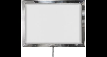 IVOL Posterframe voor afzetpaal met koord - Liggend - Chroom