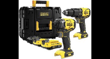 Stanley FatMax V20 - Comboset - Boorhamer & Slagmoersleutel - Borstelloos - 18V 2x2.0Ah - TSTAK