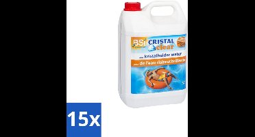 BSI – Cristal Clear – Voor Kristalhelder Zwembadwater – 5 L - Bulkverpakking - 15 stuks