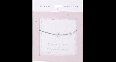 Depesche armband zilver met P-hanger en hartje - vriendschapssieraad.