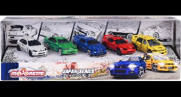 Majorette - Japan Series - Auto's - 5 stuks - Vanaf 3 jaar