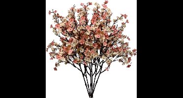 6 Bundels Kunstbloemen Gipskruid - Real Touch - Nepbloemen Zijden Bloemen Bulk - voor Vaas, Thuis, Kantoor, Bruiloft, Lente, Binnen, Buiten, Tafeldecoratie, Feestdecoratie, Goud & Geel