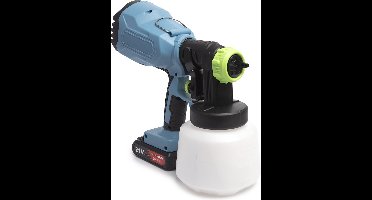 QLT Verfspuit op Accu voor Watergedragen en Oplosmiddelhoudende Verf, Lak en Beits - Airbrush met verstelbare Spuitmond – Verfpistool – 800ML