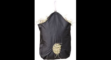 Excellent Hooizak – 65x50cm - Hooiruif voor paarden – Slowfeeder – Ideaal voor tijdens het vervoeren – Opening 12cm Ø – Zwart