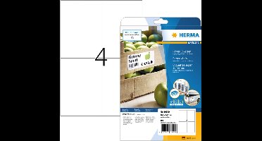 Etiket herma power 10909 105x148mm wit 100st | 32 stuks