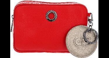 MANDARINA DUCK Leren Schoudertas Mellow Leather Camera Bag Flame Scarlet Rood