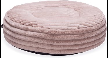 Designed by Lotte Reza - Hondenkussen - Rond - Roze - 80x80x20 cm