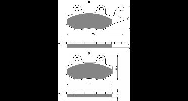 Plaquette de frein Gold Fren pour Moto Goes 125 SP R 2010 à 2012 ARD Neuf
