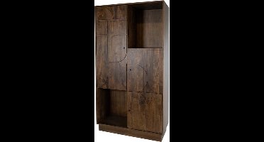 Opbergkast Kaapstad mangohout 100x42x180 cm - Walnoot