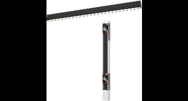 LEDVANCE Office Line Cuboid, vierkante kantoorplafondlamp, 30 W, 3100 lm, 4000 K, 840 koud wit, 3-traps dimbaar, zwart aluminium, IP20