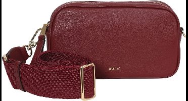 abro Leren Schoudertas Leather Dalia Crossbody Bag Tina Bordeaux Wijnrood