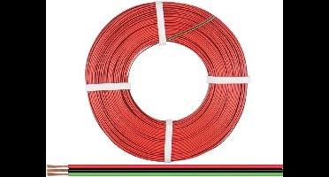 Donau Elektronik 318-014-25 Draad 3 x 0.14 mm² Rood, Zwart, Groen 25 m
