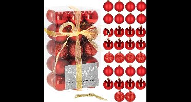 Springos Kerstballen | 30 Stuks | 3 cm | Rood