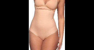 Bye Bra Corrigerende String, Hoge Taille String, Sterk corrigerende String, Shapewear Dames, Shapewear Buik, Beige, XL