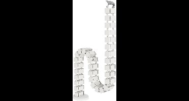 Fellowes - Cablespine wit - Kabelgoot - Ideaal voor netjes wegwerken kabels - Geschikt voor zit-sta bureau - Kabels organiseren