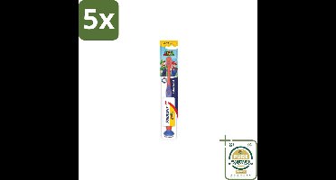 5 x Prodent – Tandenborstel – Super Mario – 6+ jaar - Grootverpakking - Tandenborstel Kinderen 6+ Jaar - Super Mario Tandenborstel - Tandenpoetsen Voor Kinderen - Prodent Super Mario - Tandenborstel 6-13 Jaar