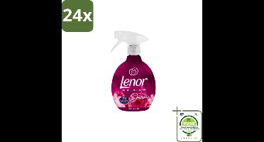 Lenor – Crease Releaser Spray – Divine Ruby Jasmine – Kreukverwijderaar & Textielverfrisser – 500 ml - Voordeelverpakking - 24 stuks - Kreukverwijderaar - Textielverfrisser