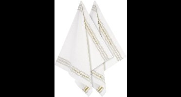 De Witte Lietaer Theedoek Dish, Geelgroen - 2 stuks - 65 x 70 cm - Katoen/Linnen