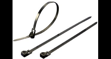 TRU COMPONENTS 1592878 TC-HV250S203 Kabelbinder 250 mm 4.50 mm Natuur Hersluitbaar 100 stuk(s)