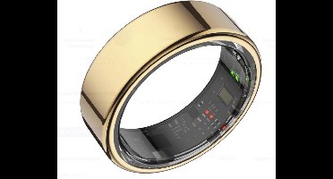 Focus® S1 Smart Ring - Goud - Maat 11 - Hartslag - Menstruatiecyclus - Slaap Monitor - Slimme Ring - Sport Prestatie - Stappenteller -IP68 Waterdicht - O2 Meting - Dames - Heren - Wearables - Oplaad Case - beschermring