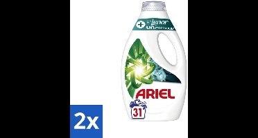 2 x Ariel Original - Touch of Lenor Unstoppables - Vloeibaar Wasmiddel - Gekleurde Was - 31 Wasbeurten - Ariel Wasmiddel - Lenor Unstoppables - Vloeibaar Wasmiddel - Gekleurde Was - Wasmiddel Koud Water