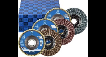 PFERD TOOLS 44698005 SET PVL 125 A Lamellenschijf Diameter 125 mm Boordiameter 22.23 mm Aluminium, Legering op kobaltba