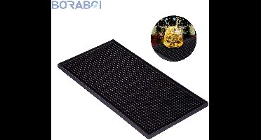 Boraboi® Afdruipmat - Rubber - 30x15 cm - Zwart
