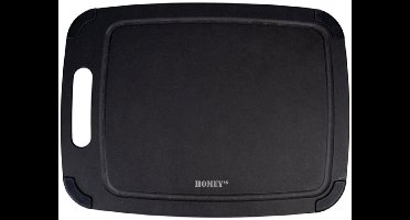 Homey's snijplank - 440x325mm - houtvezel - zwart - antislip - sleeve