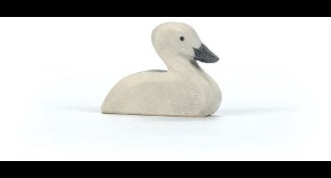 Ostheimer houten zwaan klein speelgoedfiguur voor kinderen.