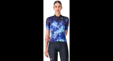 Castelli Cosmic Korte Mouw Wielertrui Blauw L Vrouw