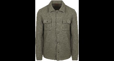 Suitable Overshirt Wool Blend Groen - Maat M - Heren
